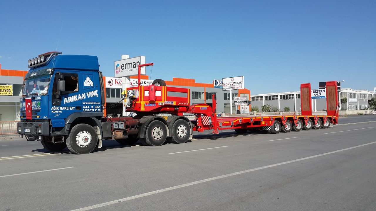 Gjysmë rimorkio me plan ngarkimi të ulët për transportimin e makinerive të rënda i ri LIDER 2024 YEAR NEW MODELS containeer flatbes semi TRAILER FOR SALE: foto 11