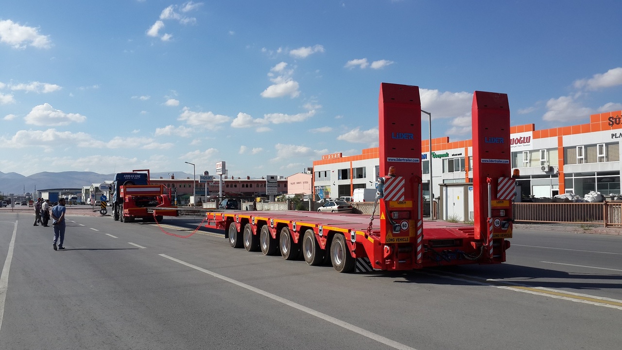 Gjysmë rimorkio me plan ngarkimi të ulët për transportimin e makinerive të rënda i ri LIDER 2024 YEAR NEW MODELS containeer flatbes semi TRAILER FOR SALE: foto 10
