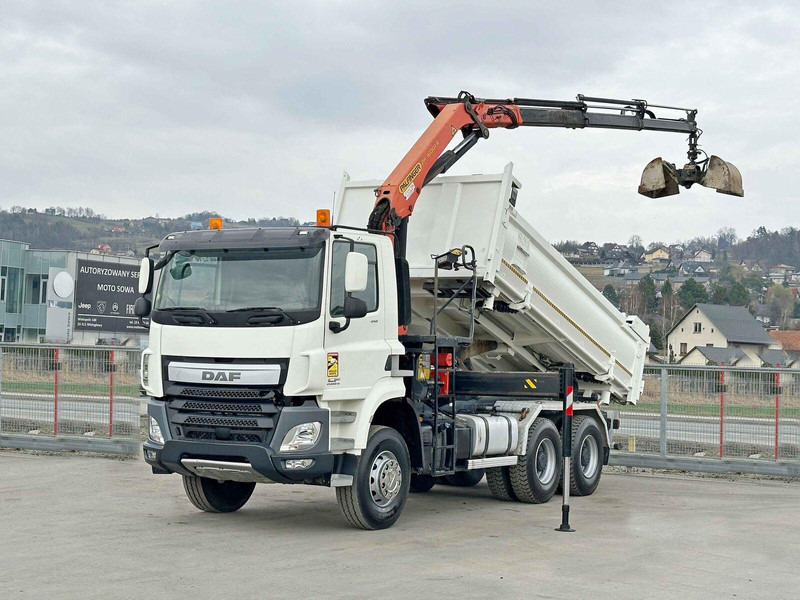 DAF CF 410 * Kipper 4,90 m + PK 16001 - K B * 6x4 - Kamion vetëshkarkues, Kamion me vinç: foto 2 DAF CF 410 * Kipper 4,90 m + PK 16001 - K B * 6x4 - Kamion vetëshkarkues, Kamion me vinç: foto 2