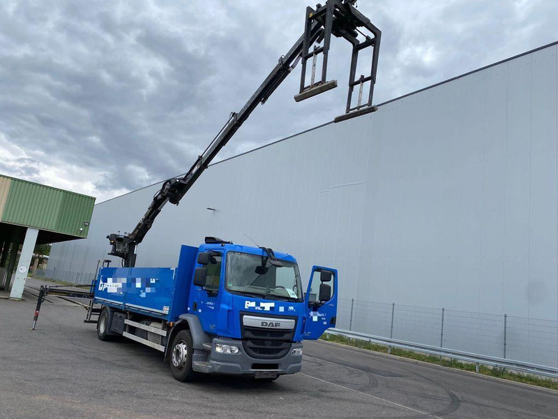 DAF LF 280 - Kamion me karroceri të hapur, Kamion me vinç: foto 1 DAF LF 280 - Kamion me karroceri të hapur, Kamion me vinç: foto 1