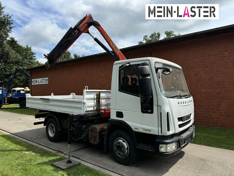 Iveco ML75E16 3-Way Meiller Tipper Crane Palfinger PK 4200 - Kamion vetëshkarkues, Kamion me vinç: foto 1 Iveco ML75E16 3-Way Meiller Tipper Crane Palfinger PK 4200 - Kamion vetëshkarkues, Kamion me vinç: foto 1