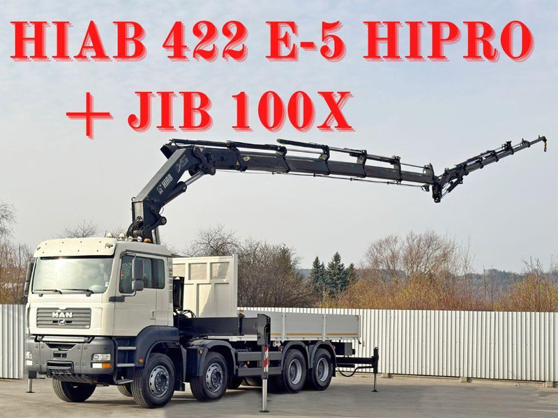 MAN TGA 35.430 * HIAB 422 E - 5 HIPRO + JIB 100X - Kamion me karroceri të hapur, Kamion me vinç: foto 1 MAN TGA 35.430 * HIAB 422 E - 5 HIPRO + JIB 100X - Kamion me karroceri të hapur, Kamion me vinç: foto 1