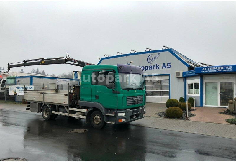 MAN TGL 8.180 Flatbed + Crane Hiab 055 - Kamion me karroceri të hapur, Kamion me vinç: foto 2 MAN TGL 8.180 Flatbed + Crane Hiab 055 - Kamion me karroceri të hapur, Kamion me vinç: foto 2