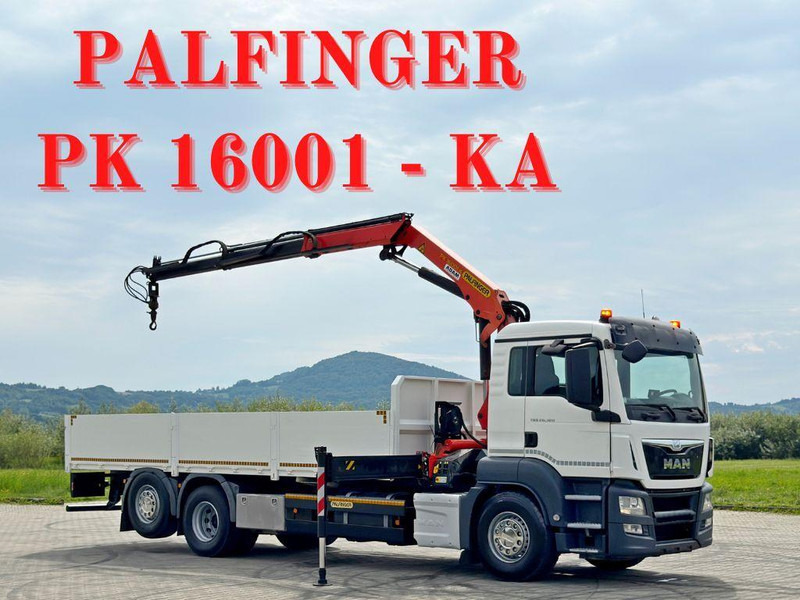 MAN TGS 26.320*PRITSCHE 7,20 / PK 16001-KA + FUNK - Kamion me karroceri të hapur, Kamion me vinç: foto 1 MAN TGS 26.320*PRITSCHE 7,20 / PK 16001-KA + FUNK - Kamion me karroceri të hapur, Kamion me vinç: foto 1