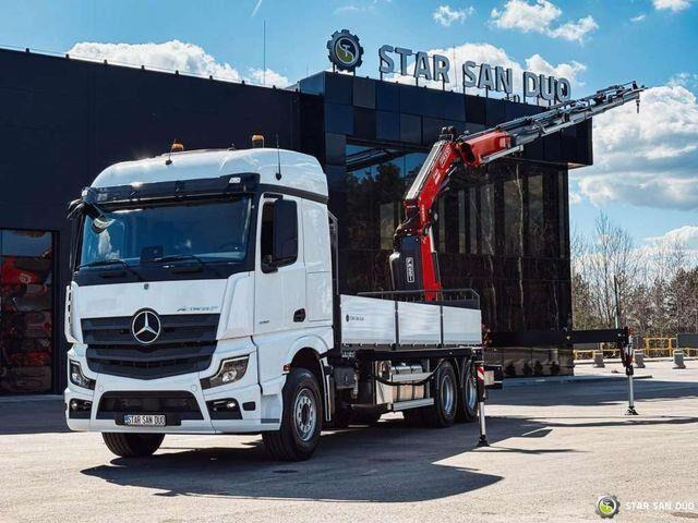Mercedes-Benz ACTROS 3351 NEW 6x4 Fassi F485 Crane - Kamion me karroceri të hapur, Kamion me vinç: foto 1 Mercedes-Benz ACTROS 3351 NEW 6x4 Fassi F485 Crane - Kamion me karroceri të hapur, Kamion me vinç: foto 1