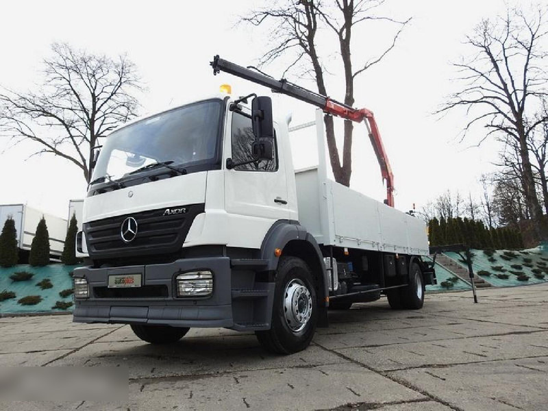 Mercedes-Benz AXOR - Kamion me karroceri të hapur, Kamion me vinç: foto 1 Mercedes-Benz AXOR - Kamion me karroceri të hapur, Kamion me vinç: foto 1
