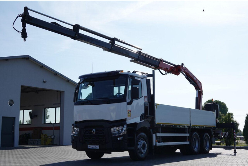 Renault C 380 / 6X4 / SKRZYNIOWY 6.4 M / + HDS FASSI F175A / MAX UDŹWIG - Kamion me karroceri të hapur, Kamion me vinç: foto 4 Renault C 380 / 6X4 / SKRZYNIOWY 6.4 M / + HDS FASSI F175A / MAX UDŹWIG - Kamion me karroceri të hapur, Kamion me vinç: foto 4