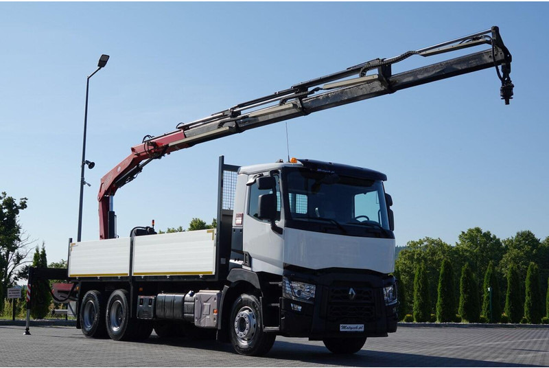 Renault C 380 / 6X4 / SKRZYNIOWY 6.4 M / + HDS FASSI F175A / MAX UDŹWIG - Kamion me karroceri të hapur, Kamion me vinç: foto 2 Renault C 380 / 6X4 / SKRZYNIOWY 6.4 M / + HDS FASSI F175A / MAX UDŹWIG - Kamion me karroceri të hapur, Kamion me vinç: foto 2