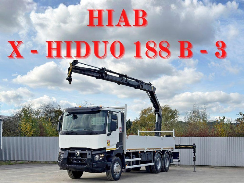 Renault C 380* HIAB X-HIDUO 188 B-3/FUNK*6x4 - Kamion me karroceri të hapur, Kamion me vinç: foto 1 Renault C 380* HIAB X-HIDUO 188 B-3/FUNK*6x4 - Kamion me karroceri të hapur, Kamion me vinç: foto 1