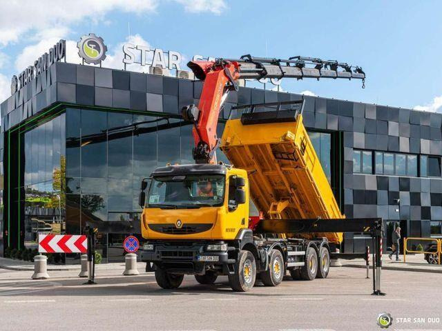 Renault KERAX 450 8x4 PALFINGER PK 60002 Crane Tipper - Kamion vetëshkarkues, Kamion me vinç: foto 1 Renault KERAX 450 8x4 PALFINGER PK 60002 Crane Tipper - Kamion vetëshkarkues, Kamion me vinç: foto 1