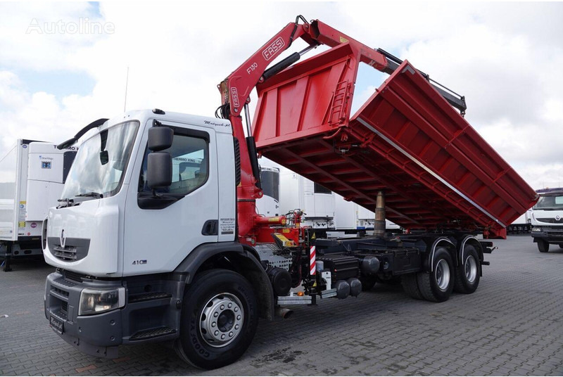 Renault LANDER 3 way tipper + crane FASSI 130 6x4 - Kamion vetëshkarkues, Kamion me vinç: foto 2 Renault LANDER 3 way tipper + crane FASSI 130 6x4 - Kamion vetëshkarkues, Kamion me vinç: foto 2