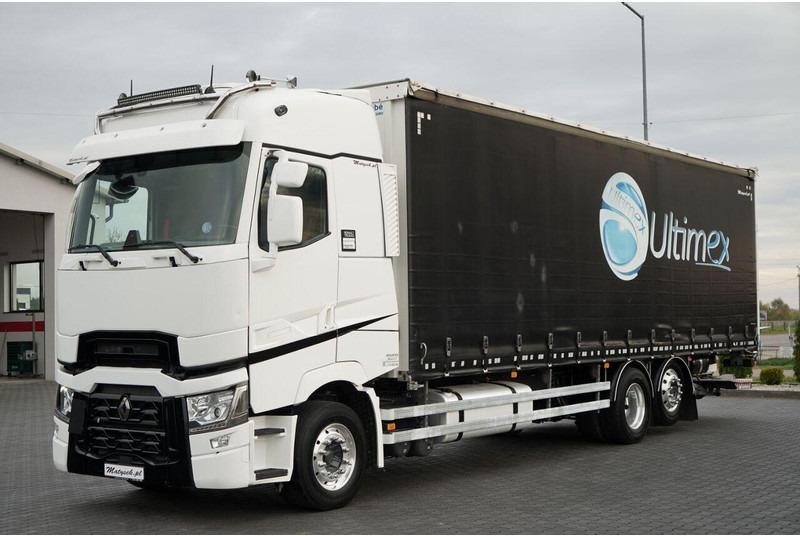 Renault T 440 / 6X2 / SOLÓWKA / FIRANKA 9.5 M / I-PARK COOL / WINDA / AL - Kamion me tendë: foto 1 Renault T 440 / 6X2 / SOLÓWKA / FIRANKA 9.5 M / I-PARK COOL / WINDA / AL - Kamion me tendë: foto 1