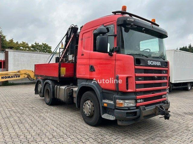 Scania 124 L 470 - Flatbed + crane - Kamion me karroceri të hapur, Kamion me vinç: foto 2 Scania 124 L 470 - Flatbed + crane - Kamion me karroceri të hapur, Kamion me vinç: foto 2