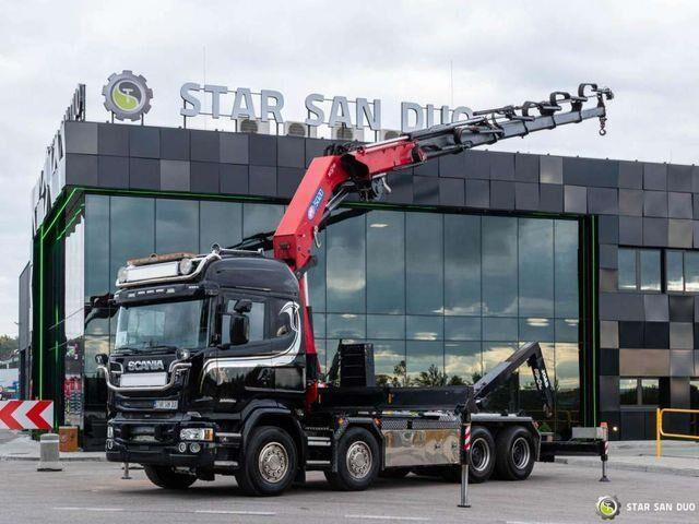 Scania R580 8x4 HMF 5020-K6, JOAB L20 5200AK Hooklift - Kamion vetëngarkues, Kamion me vinç: foto 1 Scania R580 8x4 HMF 5020-K6, JOAB L20 5200AK Hooklift - Kamion vetëngarkues, Kamion me vinç: foto 1