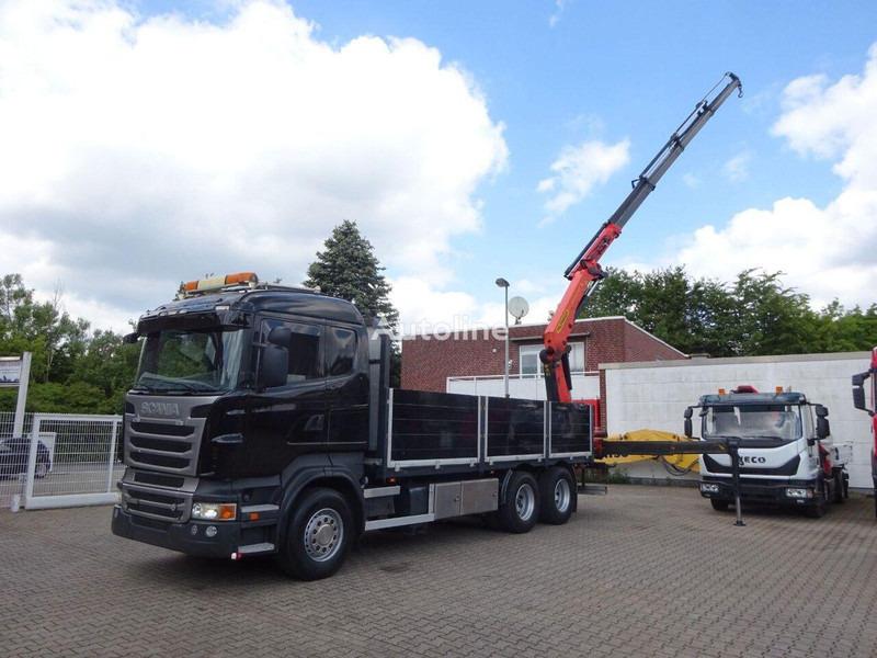 Scania R620 V8 6x2 Flatbed + Palfinger Crane PK 22002 EH - Kamion me karroceri të hapur, Kamion me vinç: foto 5 Scania R620 V8 6x2 Flatbed + Palfinger Crane PK 22002 EH - Kamion me karroceri të hapur, Kamion me vinç: foto 5