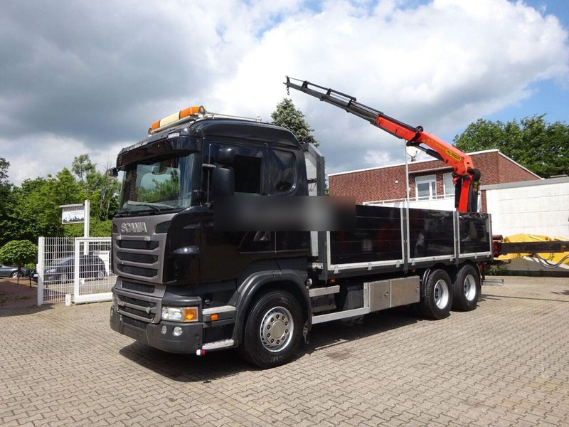 Scania R620 V8 - Flatbed+crane - Kamion me karroceri të hapur, Kamion me vinç: foto 1 Scania R620 V8 - Flatbed+crane - Kamion me karroceri të hapur, Kamion me vinç: foto 1