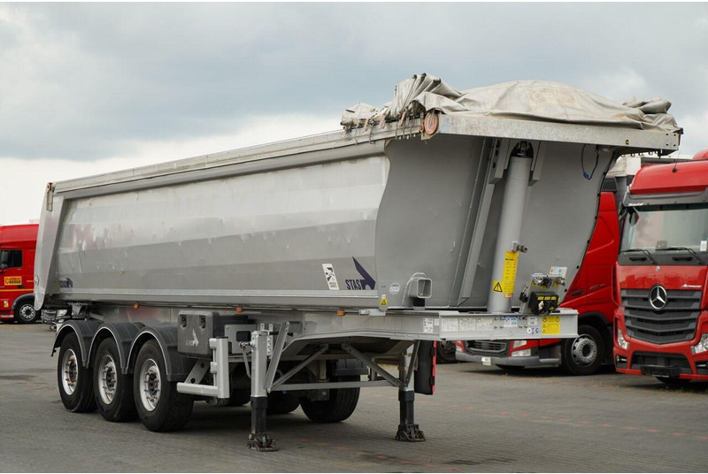 Stas WYWROTKA / 26m3 / ALUMINIOWA / OŚ PONOSZONA / SKRĘTNA  / OSIE SA - Gjysmë rimorkio vetëshkarkuese: foto 1 Stas WYWROTKA / 26m3 / ALUMINIOWA / OŚ PONOSZONA / SKRĘTNA  / OSIE SA - Gjysmë rimorkio vetëshkarkuese: foto 1