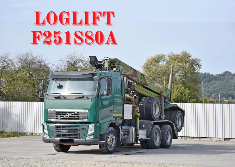 Volvo FH 500 * LOGLIFT F251 S80A + Anhänger /6x4 - Kamion për transport druri, Kamion me vinç: foto 1 Volvo FH 500 * LOGLIFT F251 S80A + Anhänger /6x4 - Kamion për transport druri, Kamion me vinç: foto 1