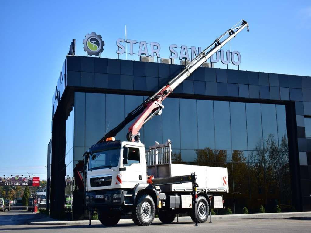MAN TGM 18.340 4x4 PALFINGER PK 18002 CRANE WINCH MAN TGM 18.340 4x4 PALFINGER PK 18002 CRANE WINCH - Kamion me vinç, Kamion me karroceri të hapur: foto 1 MAN TGM 18.340 4x4 PALFINGER PK 18002 CRANE WINCH MAN TGM 18.340 4x4 PALFINGER PK 18002 CRANE WINCH - Kamion me vinç, Kamion me karroceri të hapur: foto 1