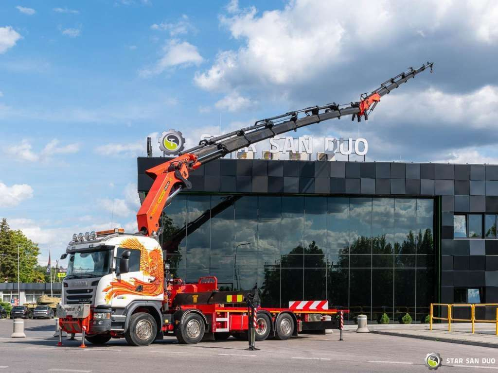 Scania G450 8x2 PALFINGER PK 85002 Fly Jib Winch - Kamion me vinç: foto 1 Scania G450 8x2 PALFINGER PK 85002 Fly Jib Winch - Kamion me vinç: foto 1