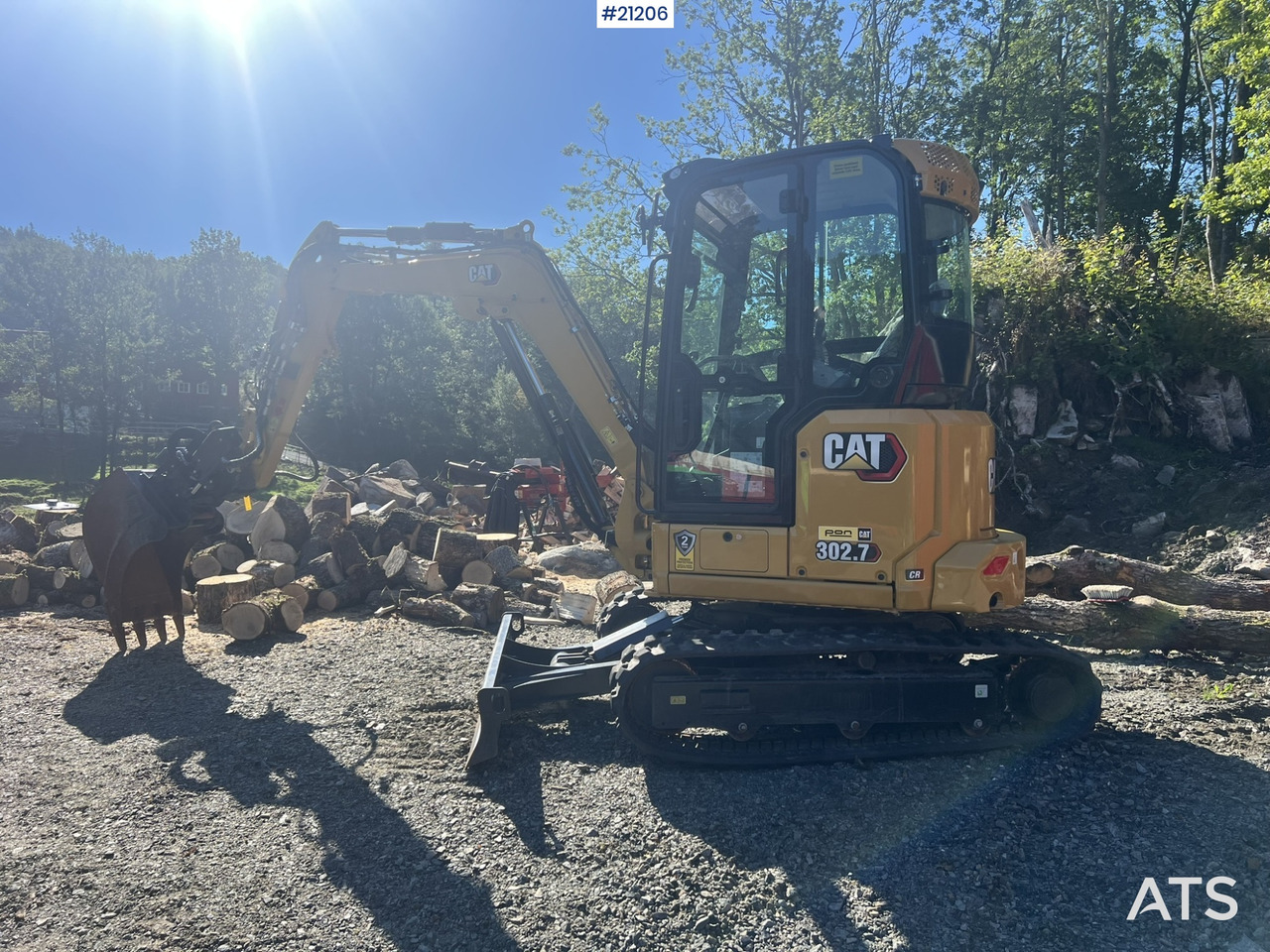 Caterpillar 302.7 CR gravemaskin m/ rototilt, pusseskuff,graveskuffe,klype og grøfteskuffe - Miniekskavator: foto 4 Caterpillar 302.7 CR gravemaskin m/ rototilt, pusseskuff,graveskuffe,klype og grøfteskuffe - Miniekskavator: foto 4