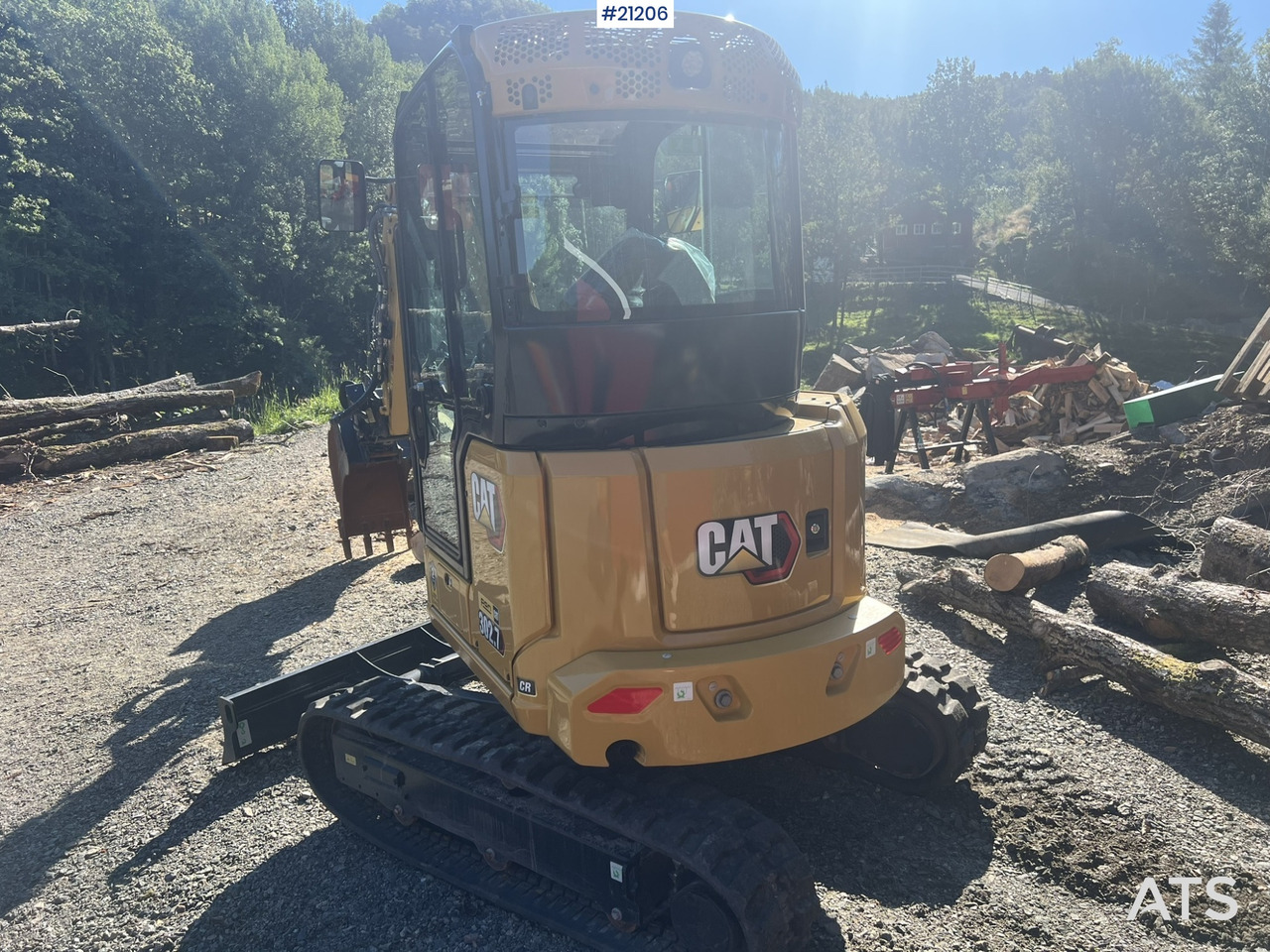 Caterpillar 302.7 CR gravemaskin m/ rototilt, pusseskuff,graveskuffe,klype og grøfteskuffe - Miniekskavator: foto 3 Caterpillar 302.7 CR gravemaskin m/ rototilt, pusseskuff,graveskuffe,klype og grøfteskuffe - Miniekskavator: foto 3