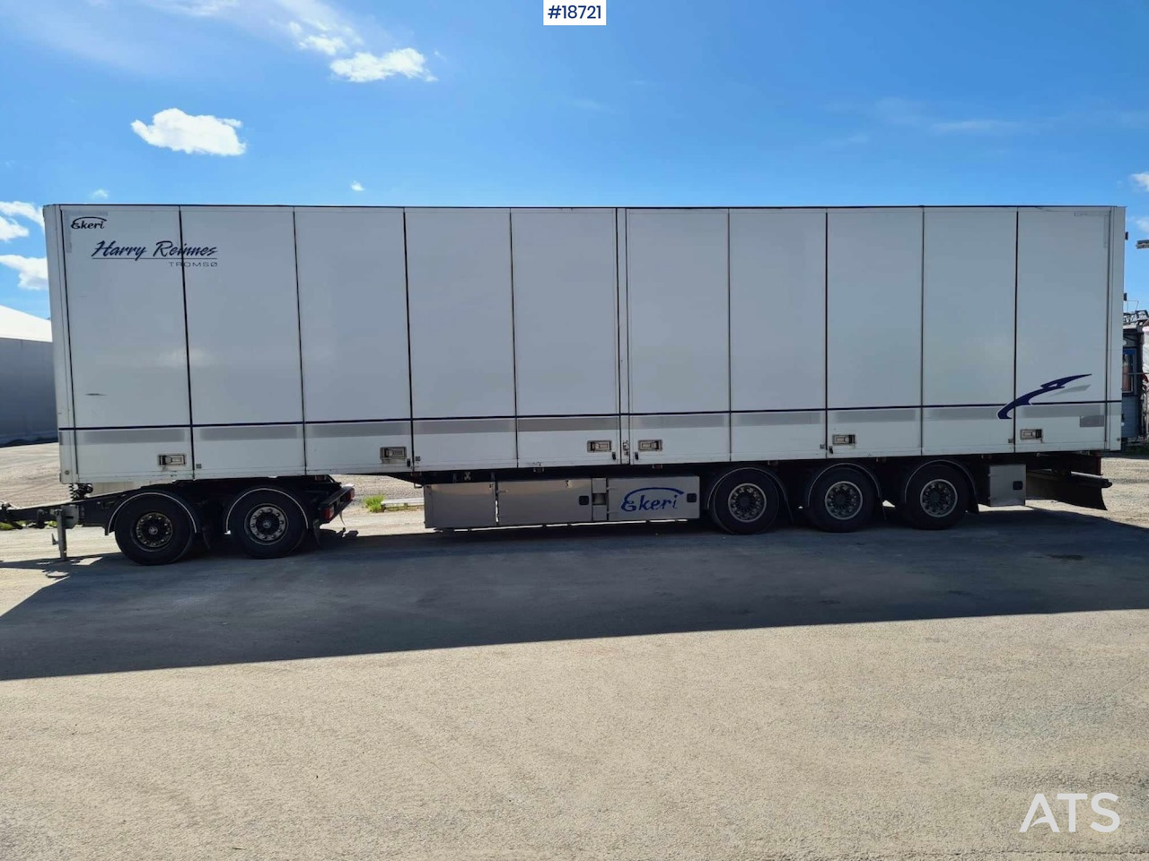 Ekeri 3 akslet skapsemi m/ full sideåpning - Rimorkio me vagonetë të mbyllur: foto 2 Ekeri 3 akslet skapsemi m/ full sideåpning - Rimorkio me vagonetë të mbyllur: foto 2