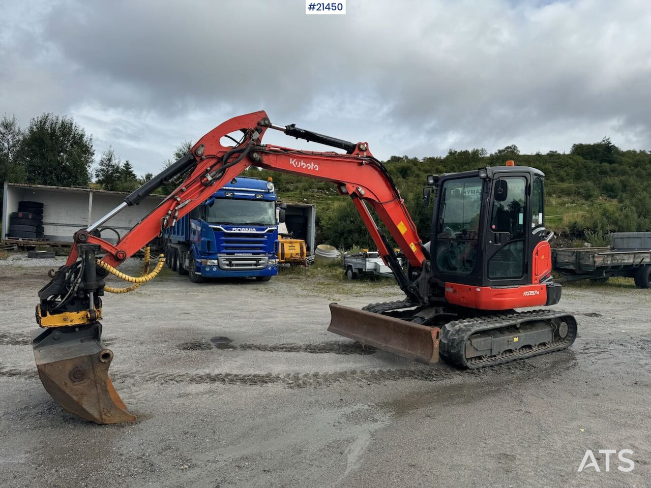 Kubota KX 057-4 - Ekskavator me zinxhirë: foto 1 Kubota KX 057-4 - Ekskavator me zinxhirë: foto 1