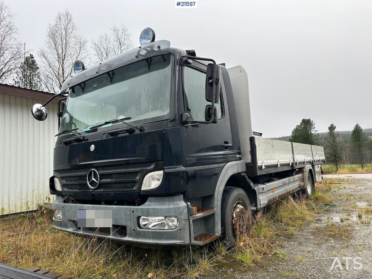 Mercedes 1524 L planbil m/ ny kompressor og vinterdekk. Ikke EU godkjent. - Kamion me karroceri të hapur: foto 1 Mercedes 1524 L planbil m/ ny kompressor og vinterdekk. Ikke EU godkjent. - Kamion me karroceri të hapur: foto 1