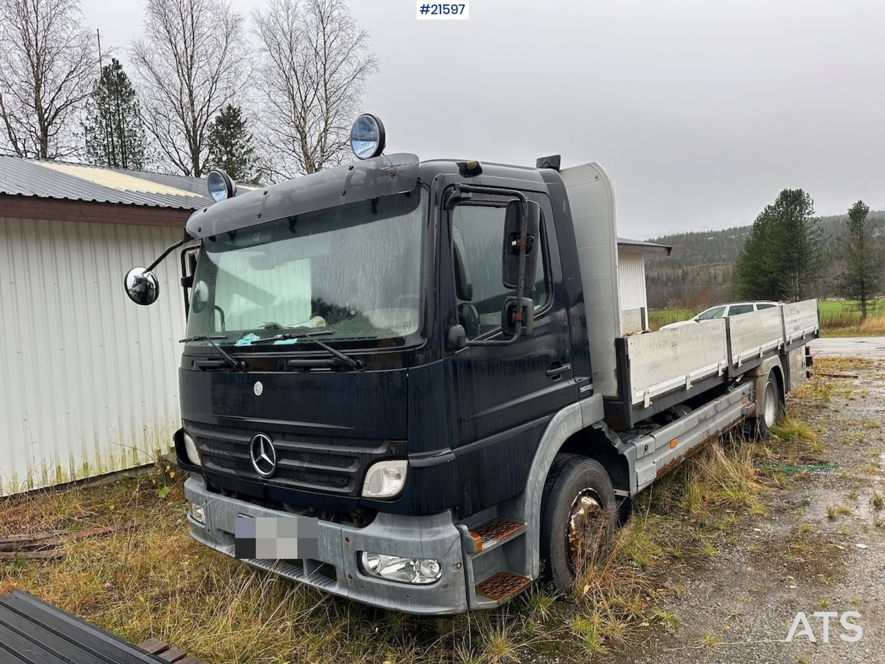 Mercedes 1524 L planbil m/ ny kompressor og vinterdekk. Ikke EU godkjent. - Kamion me karroceri të hapur: foto 2 Mercedes 1524 L planbil m/ ny kompressor og vinterdekk. Ikke EU godkjent. - Kamion me karroceri të hapur: foto 2