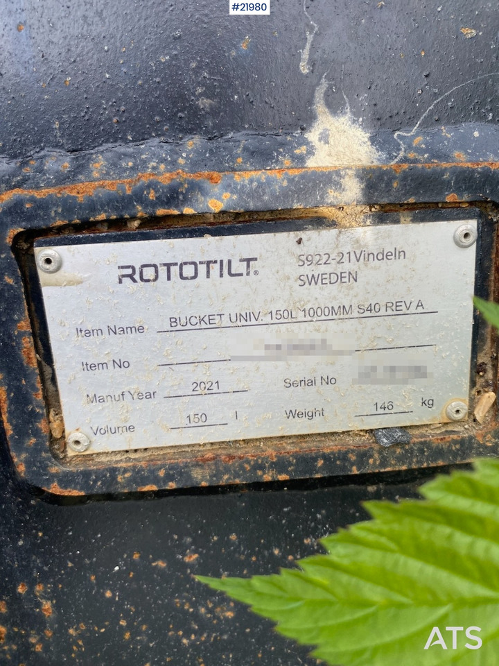 Rototilt S40 feste - Kovë: foto 4 Rototilt S40 feste - Kovë: foto 4