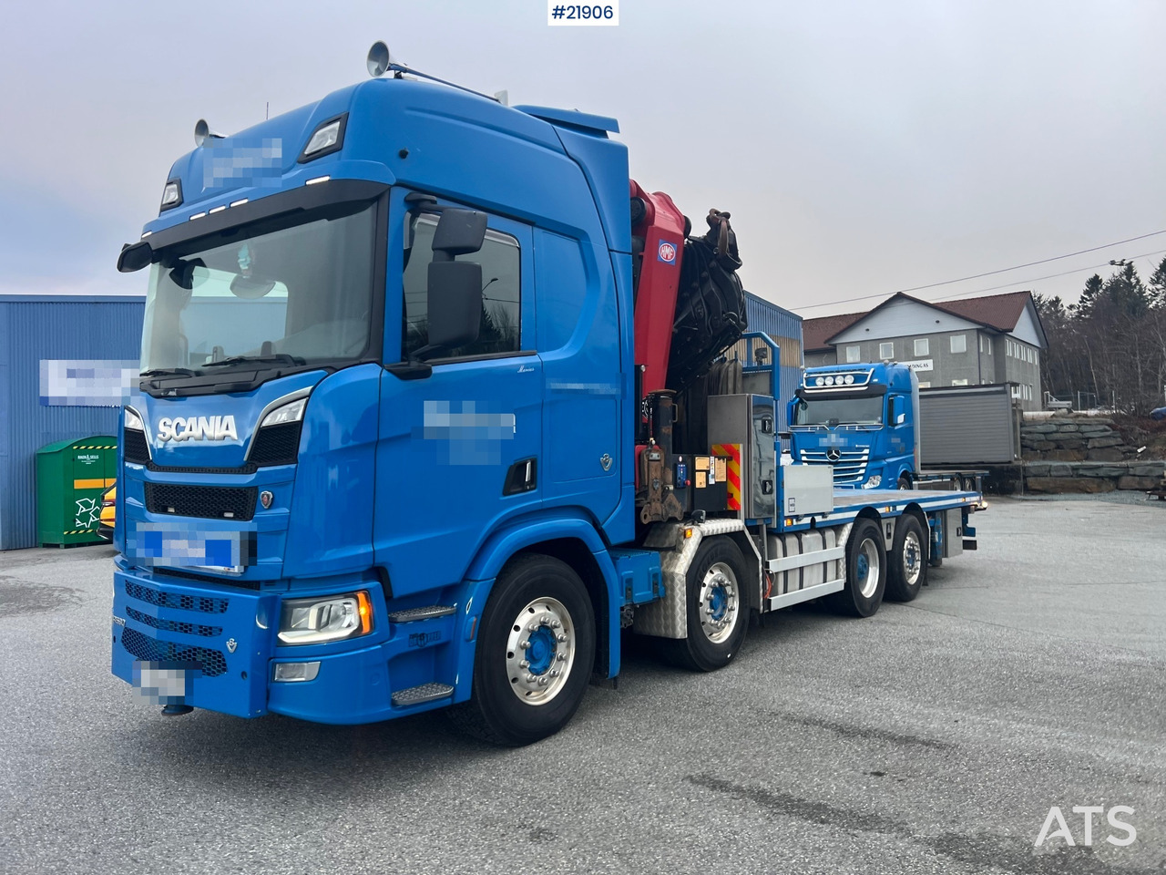 Scania R580 8x2 kranbil m/ 95t/m hmf kran, jibb , vinsj og konar planslep - Kamion me vinç: foto 2 Scania R580 8x2 kranbil m/ 95t/m hmf kran, jibb , vinsj og konar planslep - Kamion me vinç: foto 2