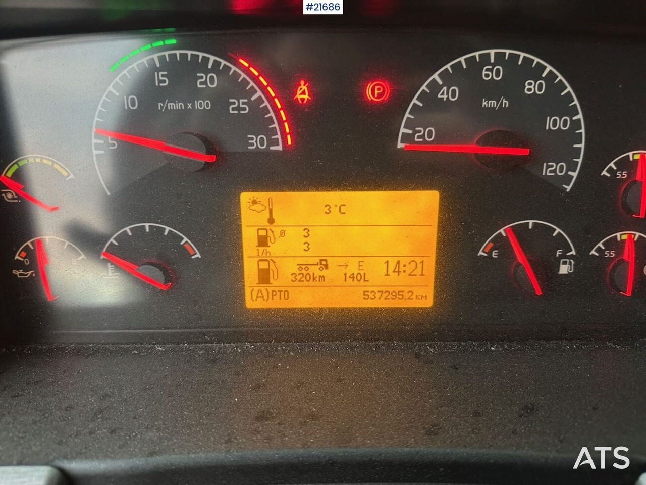 Kamion me vinç Volvo FM12 Globetrotter 6x4 kranbil m/ bak montert 18 t/m kran og vinsj. SE VIDEO: foto 44