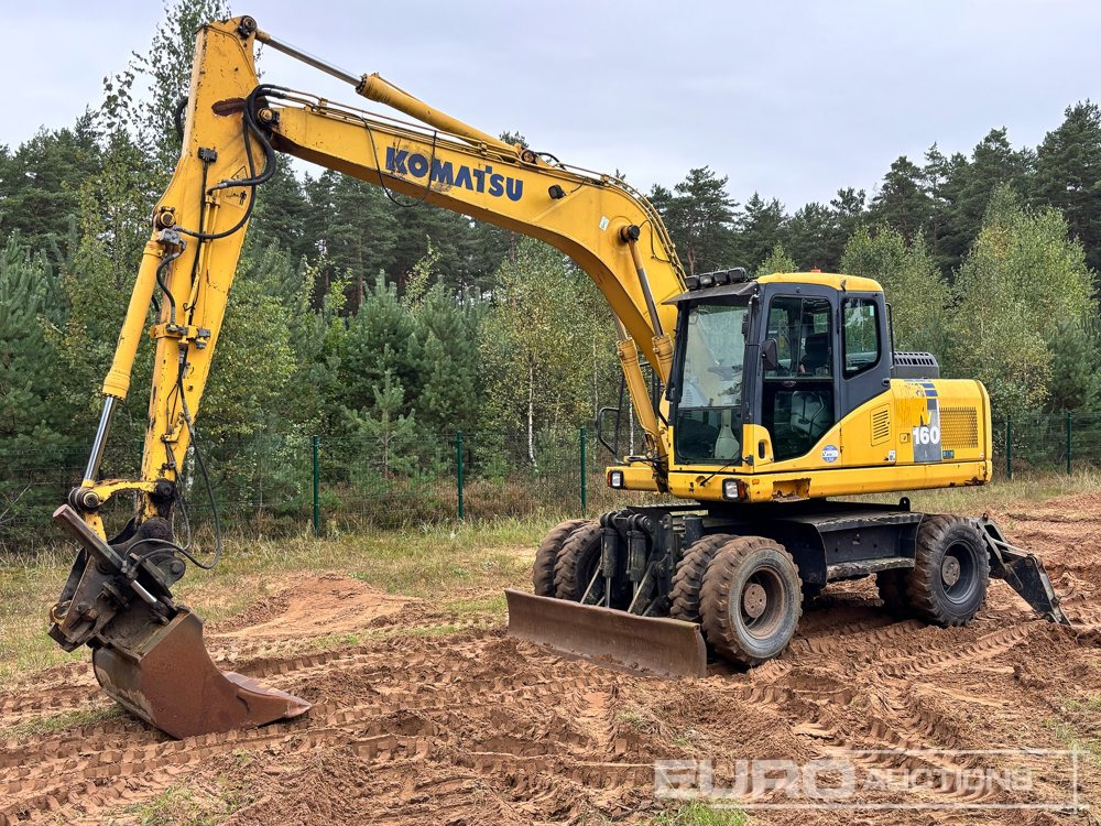2011 Komatsu PW160-7E0 - Ekskavator me goma: foto 1 2011 Komatsu PW160-7E0 - Ekskavator me goma: foto 1