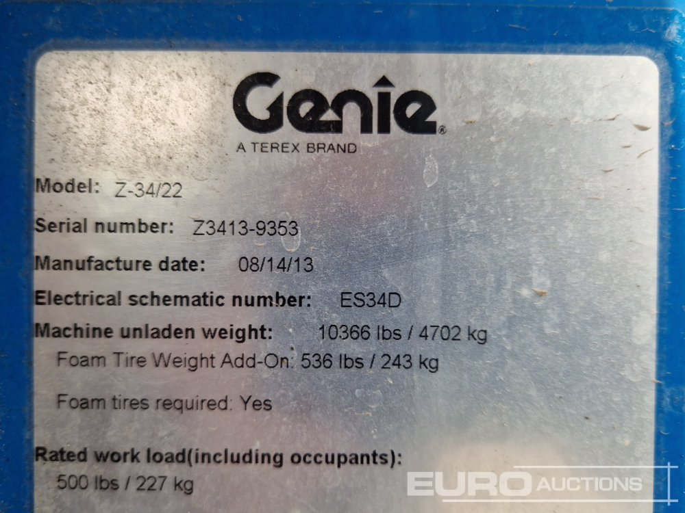 Platformë ajrore 2013 Genie Z-34/22: foto 30