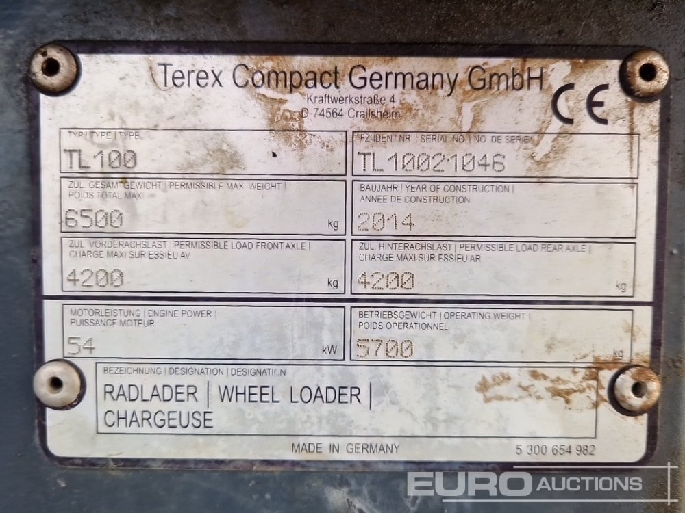 Fadrom me goma 2014 Terex TL100: foto 32