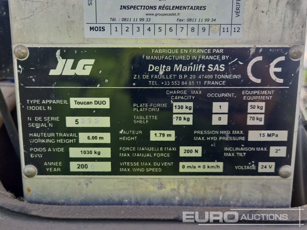 Ngritës me direk vertikal JLG TOUCAN DUO: foto 16