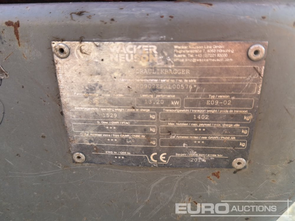 Miniekskavator 2017 Wacker Neuson ET16: foto 35