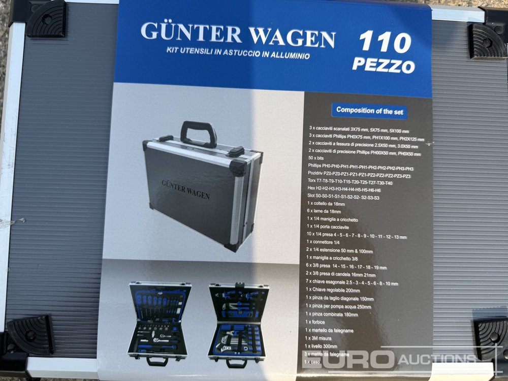 Unused Günter Wagen 110 Pcs Aluminium Tools Box - Pajisje ndërtimi: foto 2 Unused Günter Wagen 110 Pcs Aluminium Tools Box - Pajisje ndërtimi: foto 2