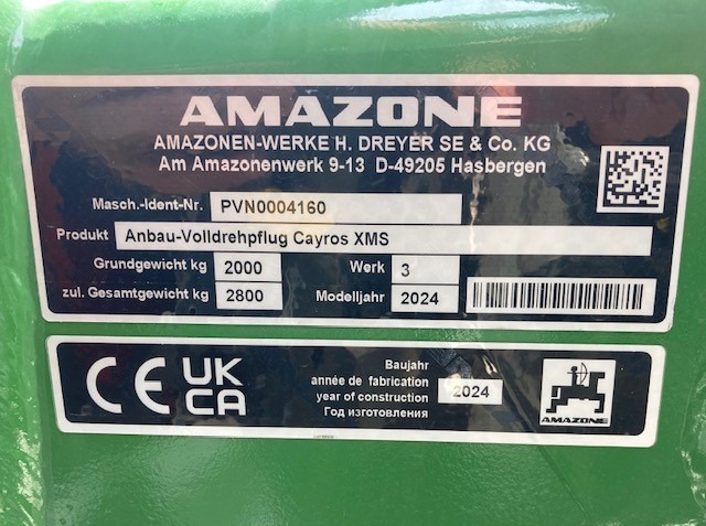 Amazone CAYROS XMS 950 SB 4-Schar - Plug: foto 2 Amazone CAYROS XMS 950 SB 4-Schar - Plug: foto 2