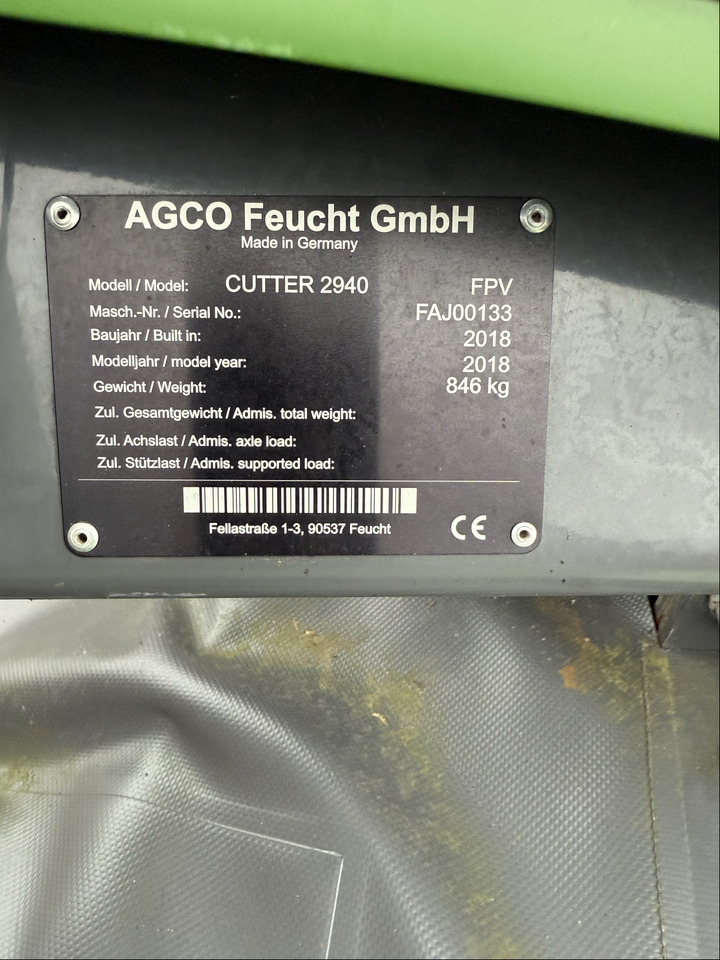 Fendt Frontmähwerk Cutter 2940 FPV - Korrëse bari: foto 2 Fendt Frontmähwerk Cutter 2940 FPV - Korrëse bari: foto 2