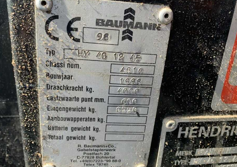 Baumann HX40/12/45 - Ngarkues anësor: foto 4 Baumann HX40/12/45 - Ngarkues anësor: foto 4