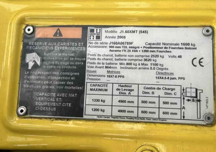Hyster J1.60XMT - Pirun elektrik: foto 4 Hyster J1.60XMT - Pirun elektrik: foto 4