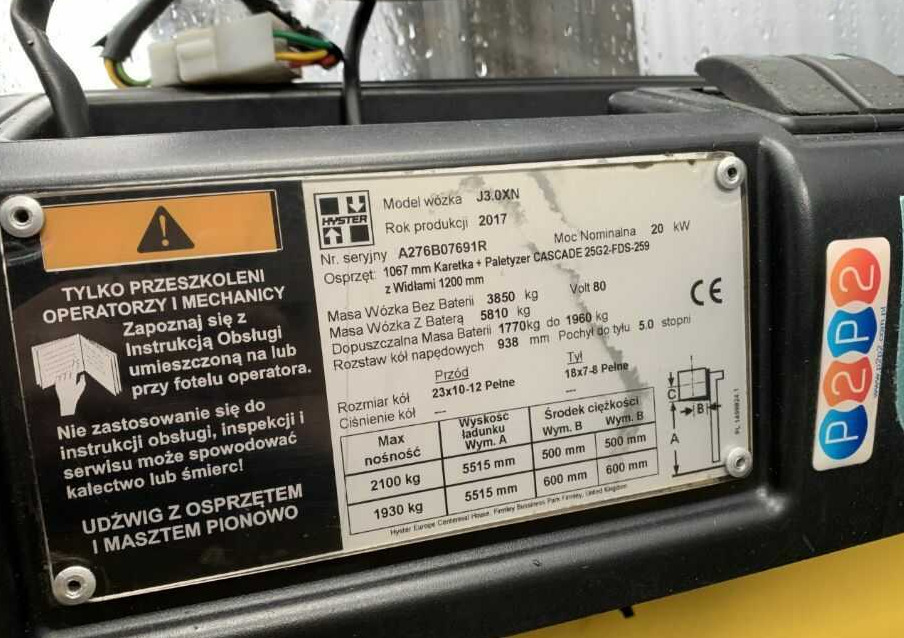 Hyster J3.0XN - Pirun elektrik: foto 4 Hyster J3.0XN - Pirun elektrik: foto 4