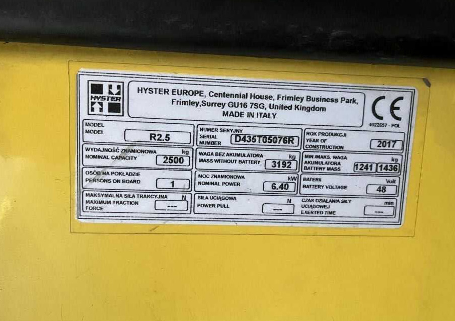 Hyster R2.5 - Pirun ritërheqës: foto 4 Hyster R2.5 - Pirun ritërheqës: foto 4