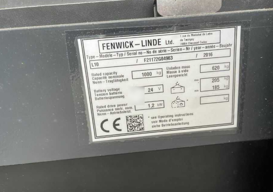 Linde L10 - Stivosës: foto 4 Linde L10 - Stivosës: foto 4