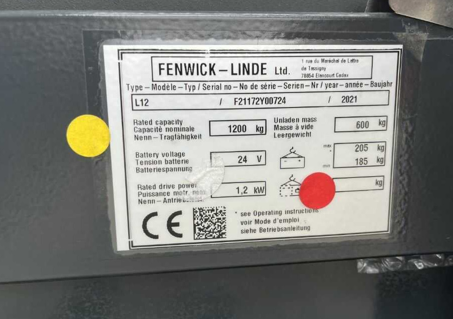 Linde L12 - Stivosës: foto 4 Linde L12 - Stivosës: foto 4