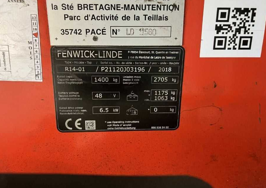Linde R14-01 - Pirun ritërheqës: foto 4 Linde R14-01 - Pirun ritërheqës: foto 4
