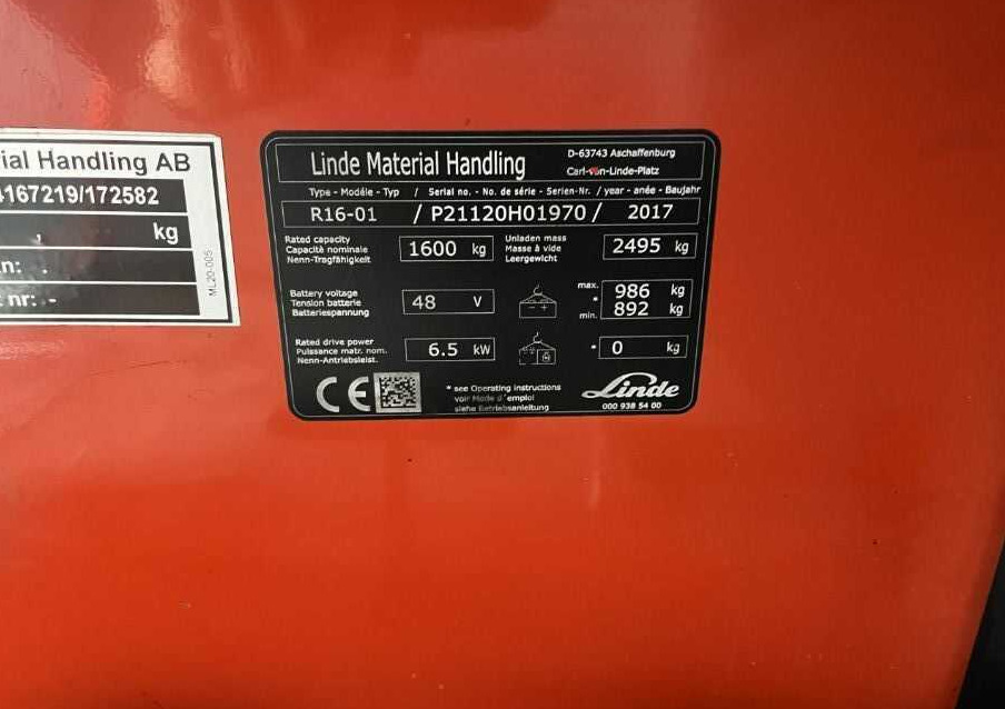 Linde R16-01 - Pirun ritërheqës: foto 4 Linde R16-01 - Pirun ritërheqës: foto 4