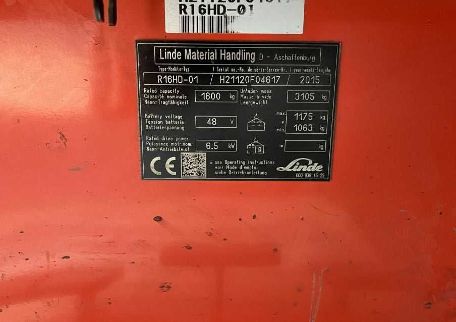 Linde R16HD-01 - Pirun ritërheqës: foto 4 Linde R16HD-01 - Pirun ritërheqës: foto 4